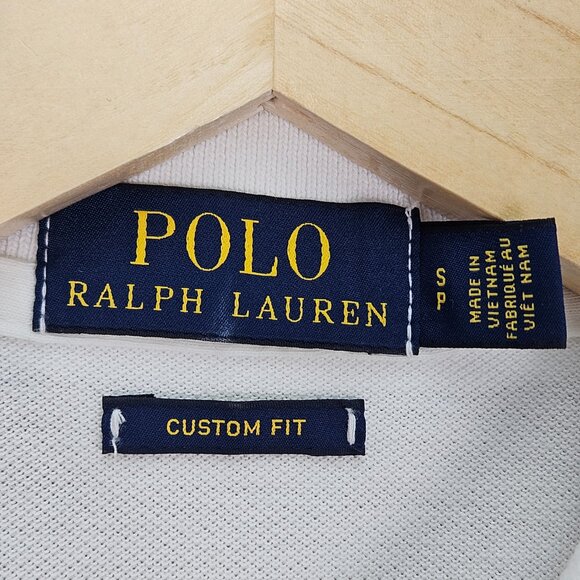 Polo Ralph Lauren Golf Polo Shirt Custom Fit Pony White Short Sleeve Mens Size S - Picture 6 of 10